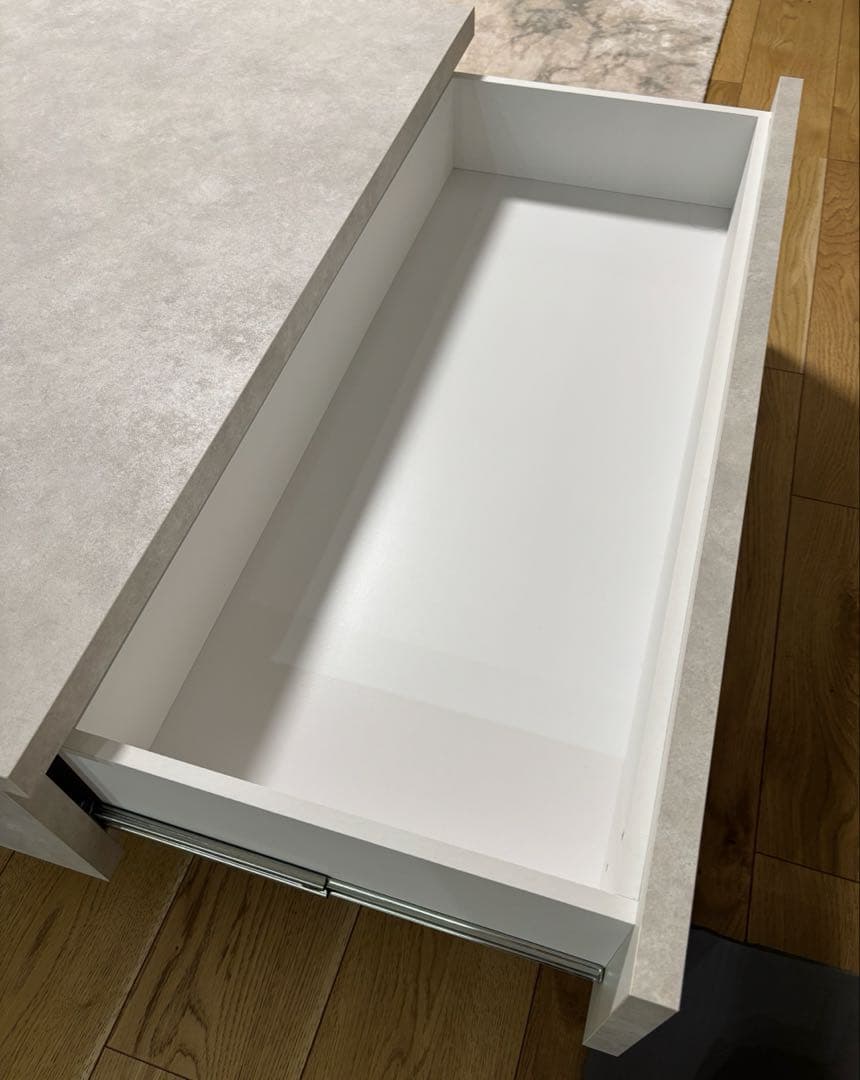 LOWYA モルタル　ストーン調　センターテーブル　ローテーブル