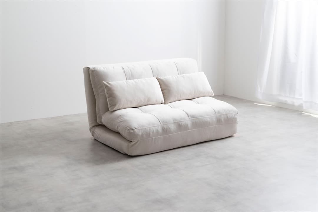 【送料無料】Lara リクライニングソファベッド 3way ふわふわ