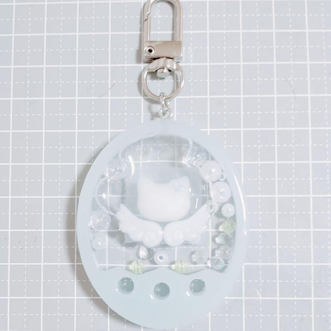 天使界隈 ゲーム キーホルダー ハンドメイド レジン - メルカリ