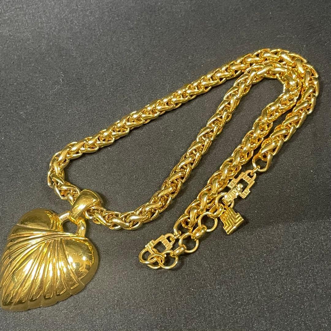 ランバン LANVIN ネックレス ペンダント ハート ゴールド色 gold