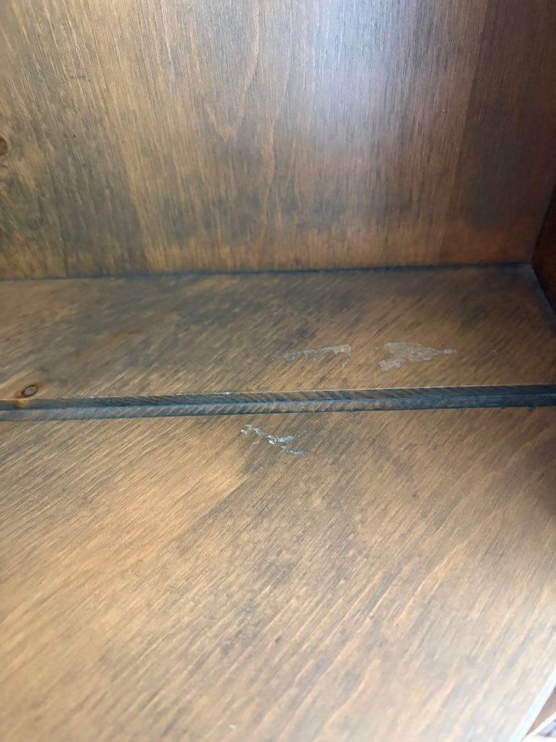 アンファン 廃盤 コーナーカップボード 本棚 食器棚 シェルフ カントリー家具