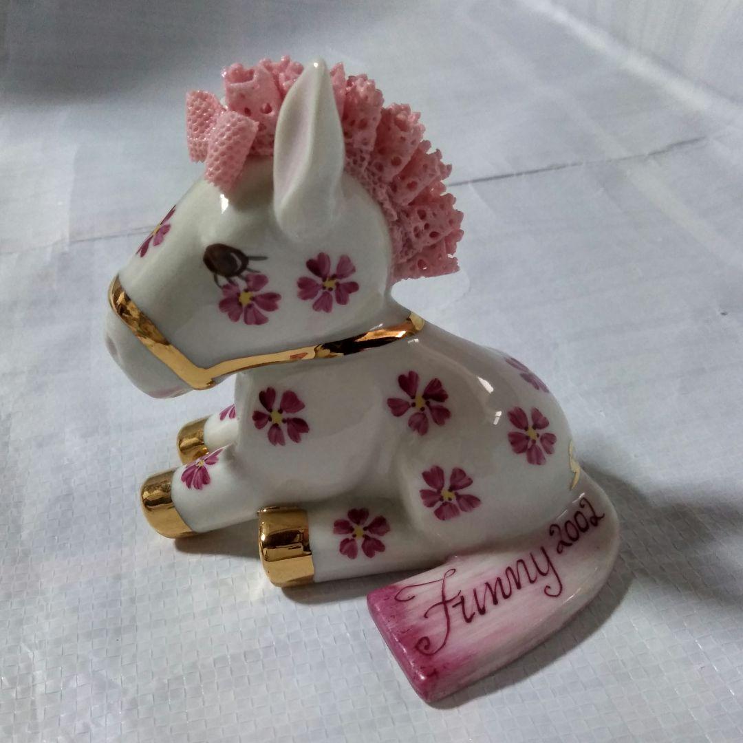 ② アイリッシュドレスデン 干支 馬 うま レースドール フィギュリン