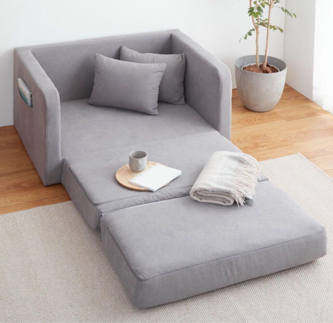 ソファベッド 2人掛け 折りたたみ  2人掛け コンパクト カウチソファー