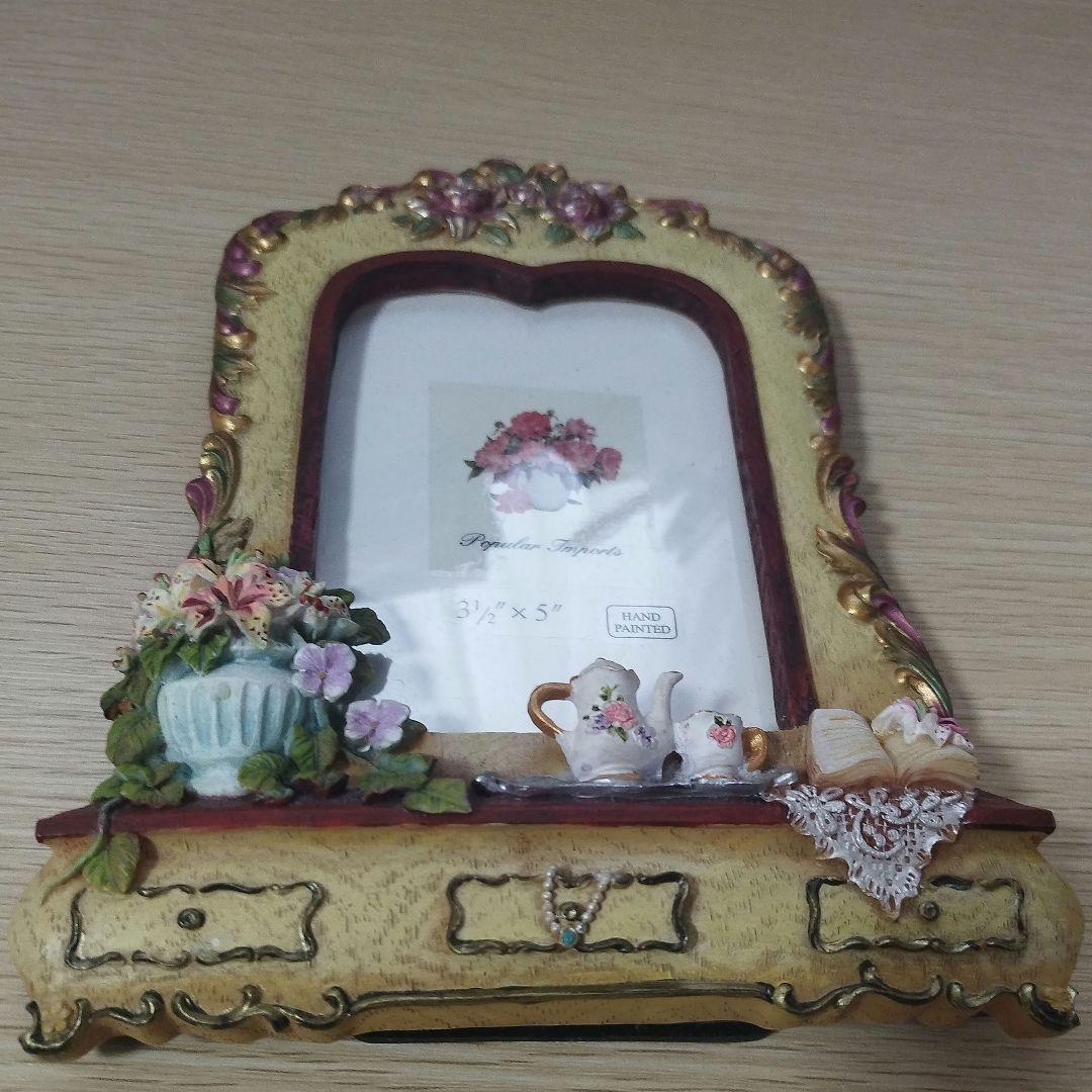 【新品】ヨーロピアン写真立て、フォトフレーム 写真入れ 花 ティーカップ 花瓶