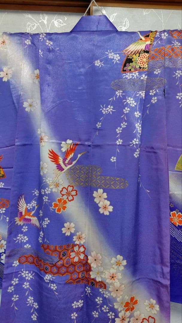 RK542洗える子供着物着丈130センチ裄丈50センチ7歳前後用