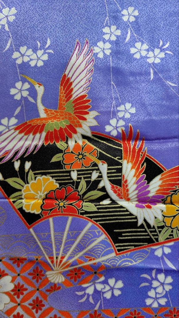 RK542洗える子供着物着丈130センチ裄丈50センチ7歳前後用