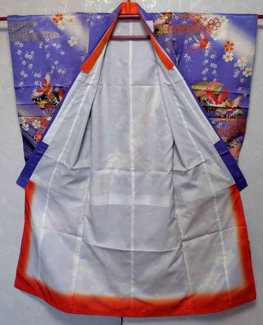 RK542洗える子供着物着丈130センチ裄丈50センチ7歳前後用