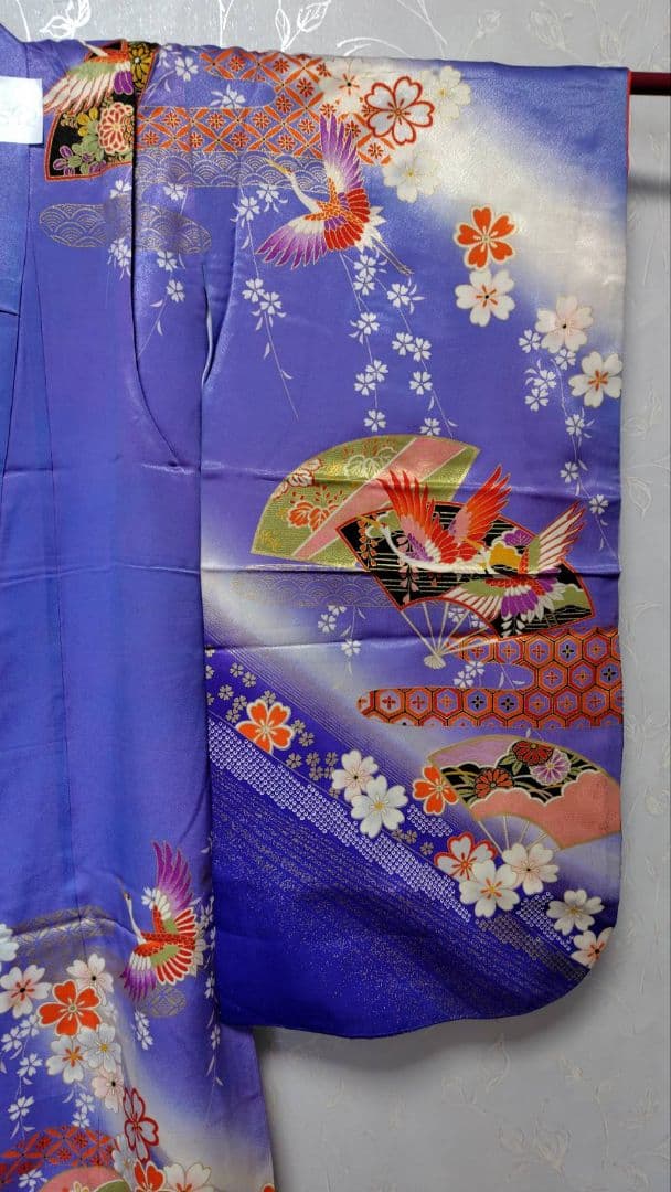 RK542洗える子供着物着丈130センチ裄丈50センチ7歳前後用