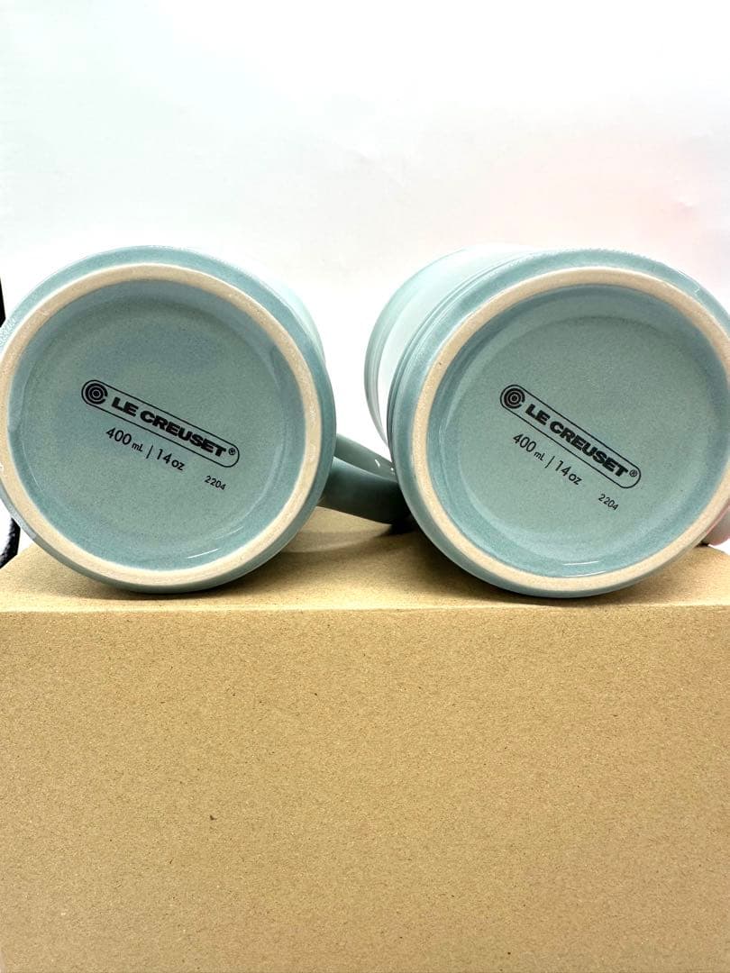 ル・クルーゼ　 笛吹デミケトル＆マグカップ2個セット　(シーソルト) USモデル