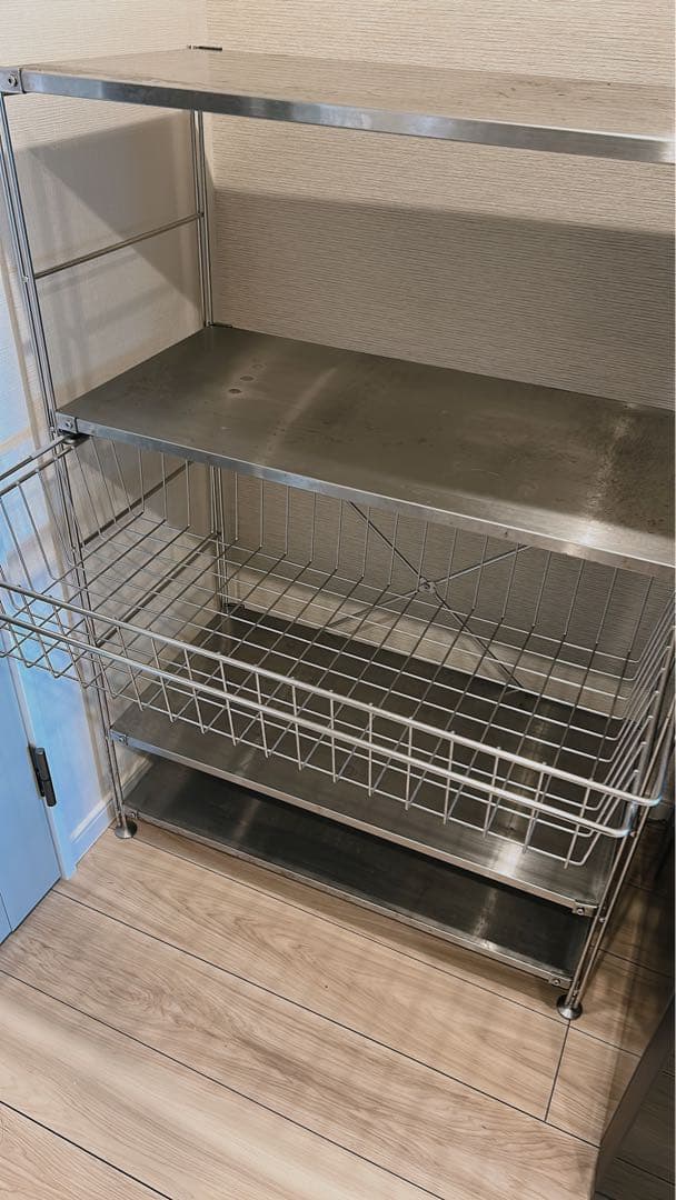 【無印良品】MUJI ステンレス オープンシェルフ ステンレスユニットシェルフ