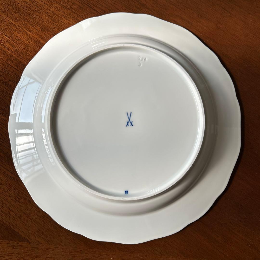 薔薇好き マイセン ブルーオニオン プレート 25cm 3枚