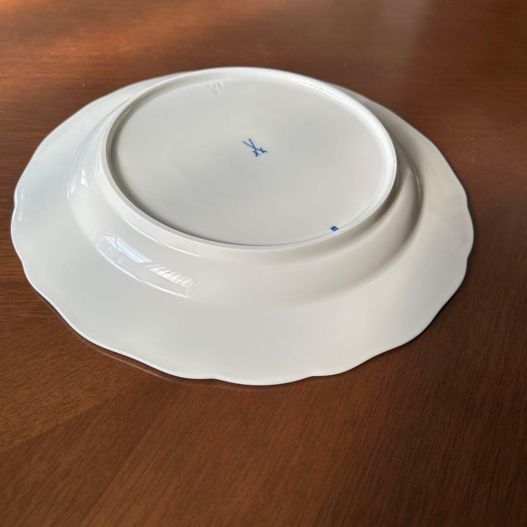 薔薇好き マイセン ブルーオニオン プレート 25cm 3枚