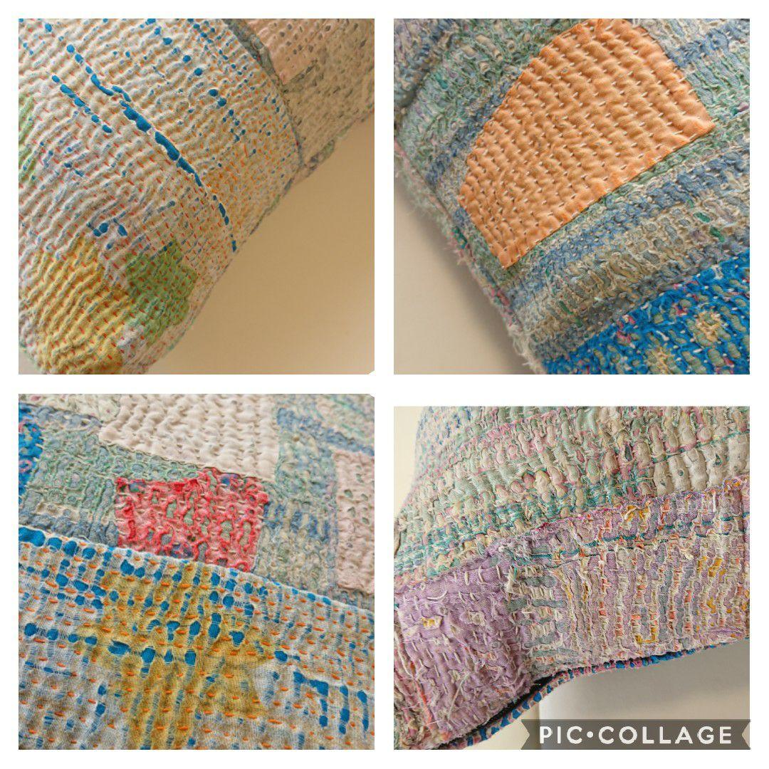 ご確認用★ヴィンテージカンタキルト クッションカバー a