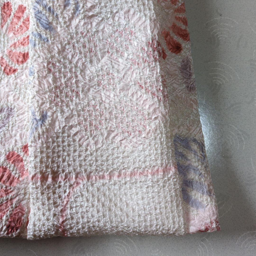 七五三３歳女の子新品正絹総絞りの被布(中綿無し）オフホワイト