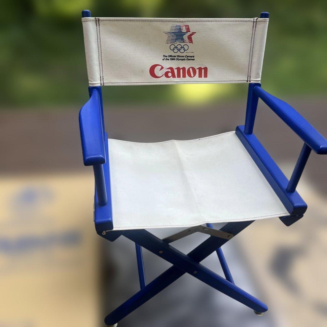 Canon ディレクターズチェア 木製 帆布　折りたたみ 1984年ロス五輪