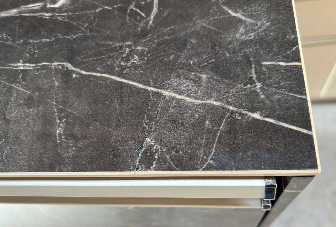 大人気 ブラック セラミック天板140キッチンカウンター 幅140cm Used