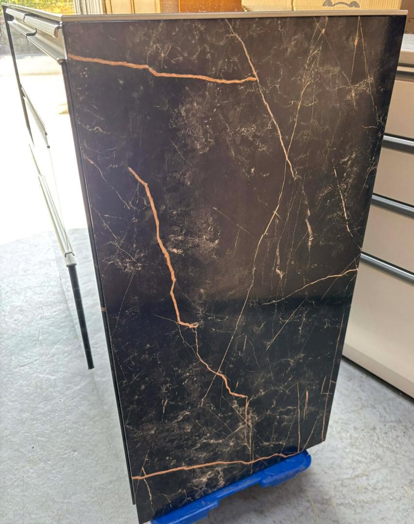 大人気 ブラック セラミック天板140キッチンカウンター 幅140cm Used