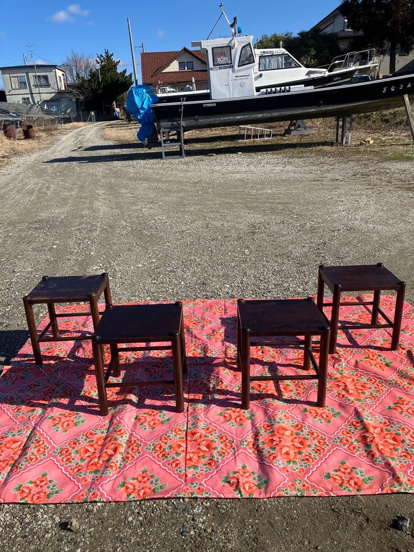 アンティーク 北海道民芸 スツール チェア 椅子　イス ヴィンテージ ②