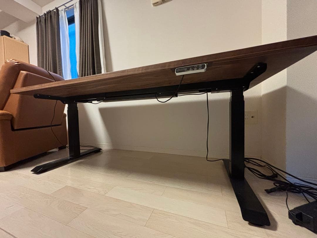 Flexispot e7 昇降式デスク 幅180cm特注ウォールナット無垢材天板