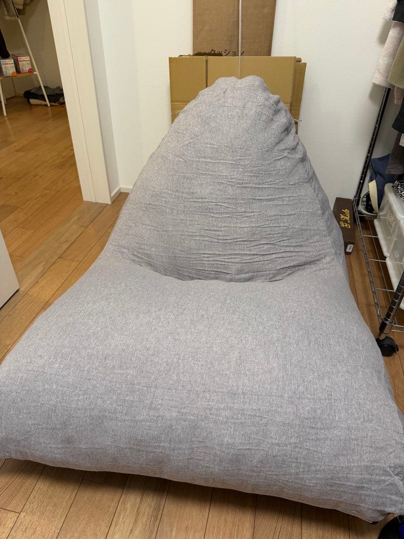 ほぼ未使用 グレー クッションソファ 1人掛け