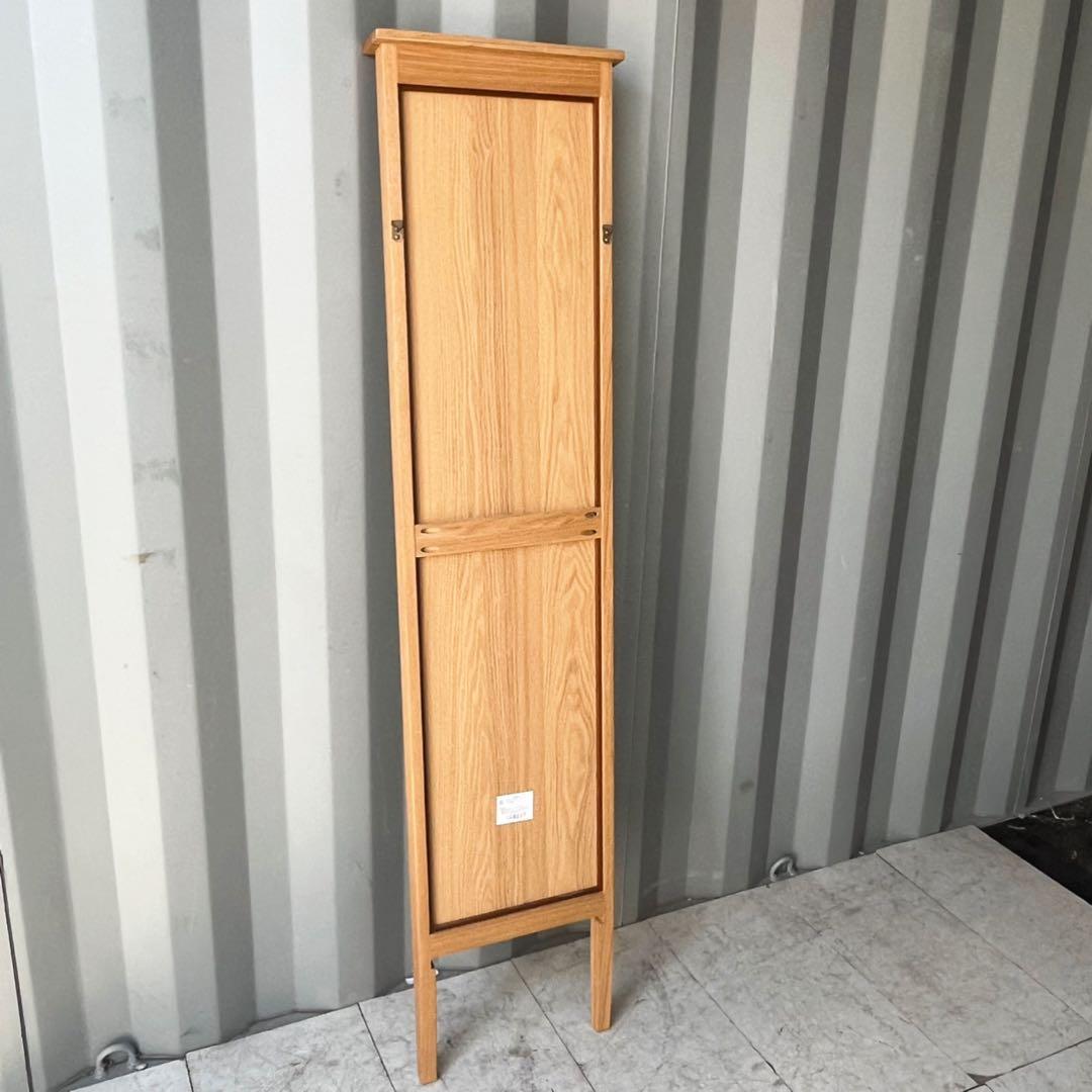 取付無料！ウニコ クラルスミニ 北欧風天然木ナチュラル壁掛けミラー 姿見✨