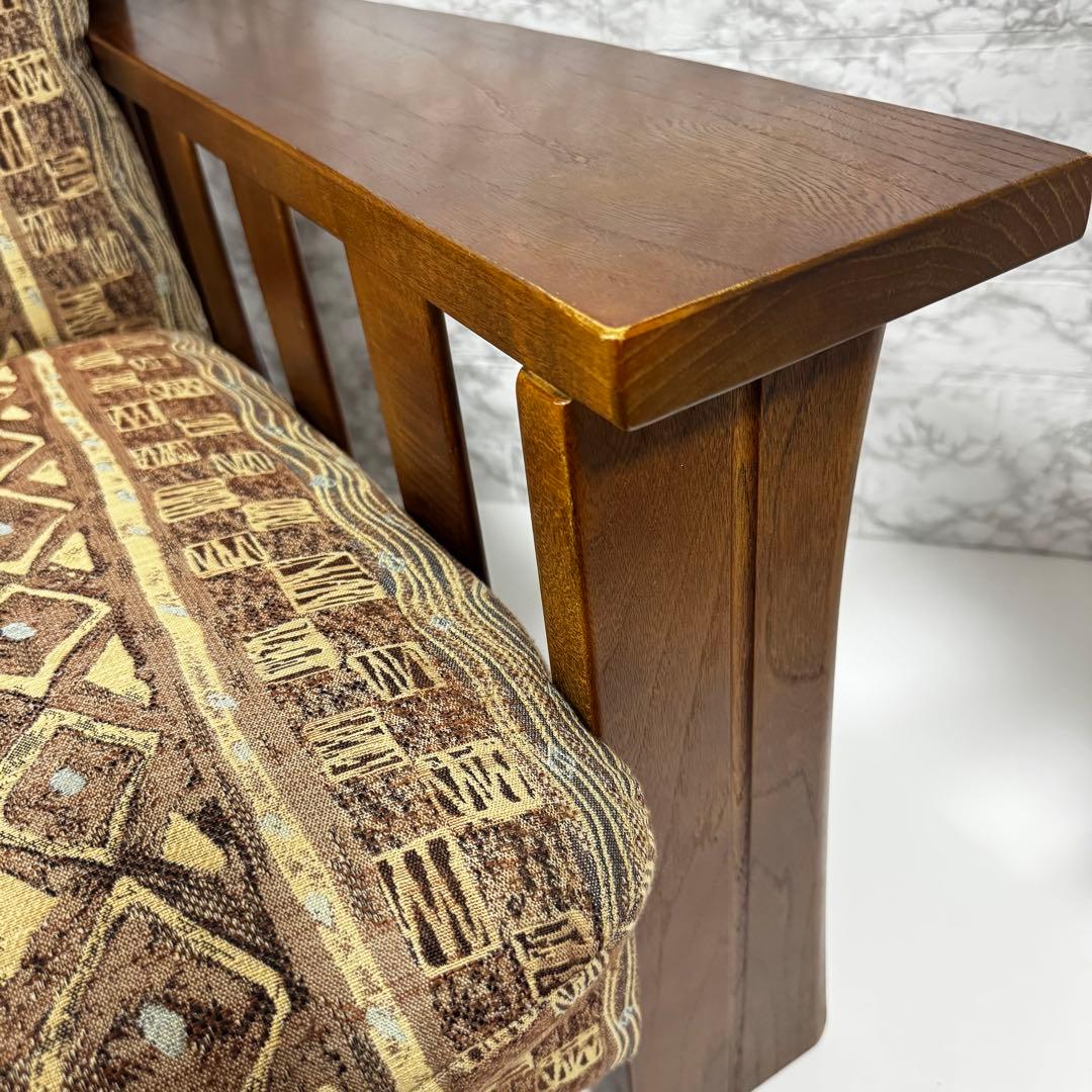 ①美品　KARIMOKU カリモク　シングルソファ　アームチェア　高級　国産家具