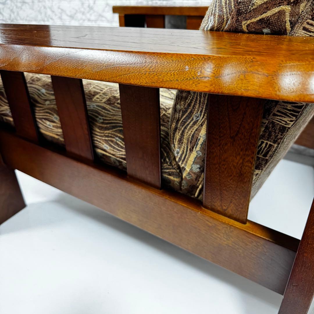 ①美品　KARIMOKU カリモク　シングルソファ　アームチェア　高級　国産家具