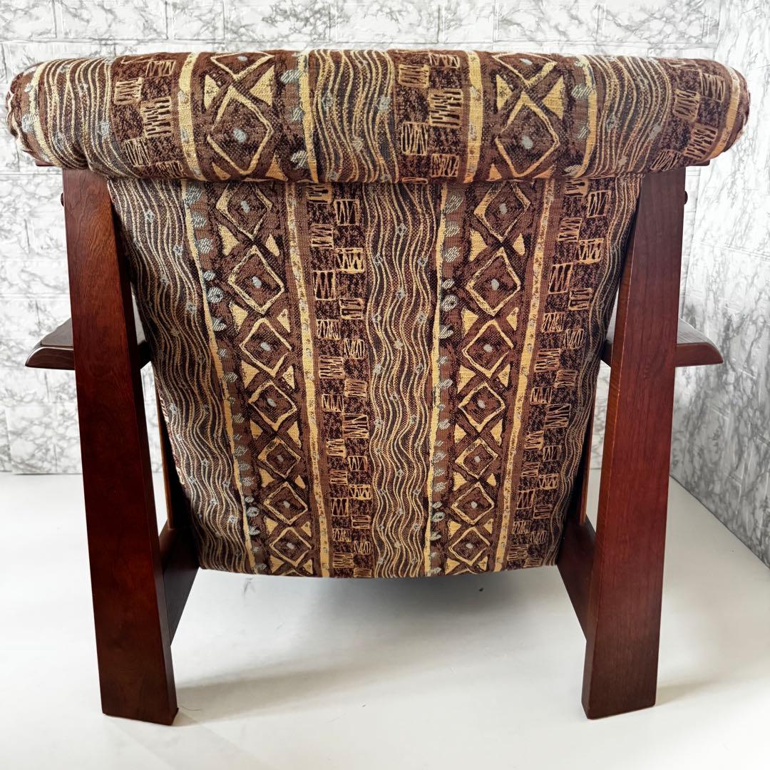 ①美品　KARIMOKU カリモク　シングルソファ　アームチェア　高級　国産家具