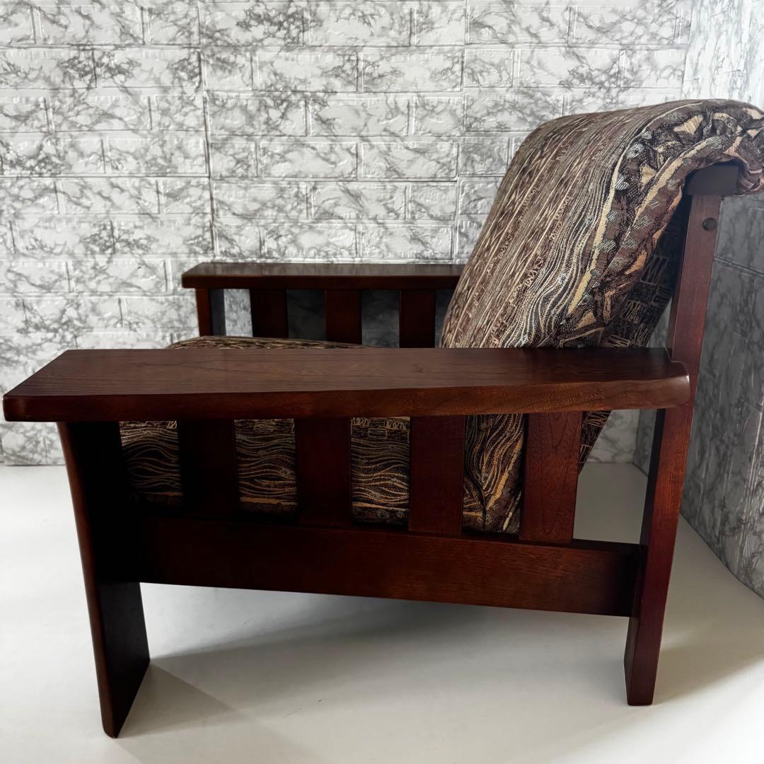 ①美品　KARIMOKU カリモク　シングルソファ　アームチェア　高級　国産家具