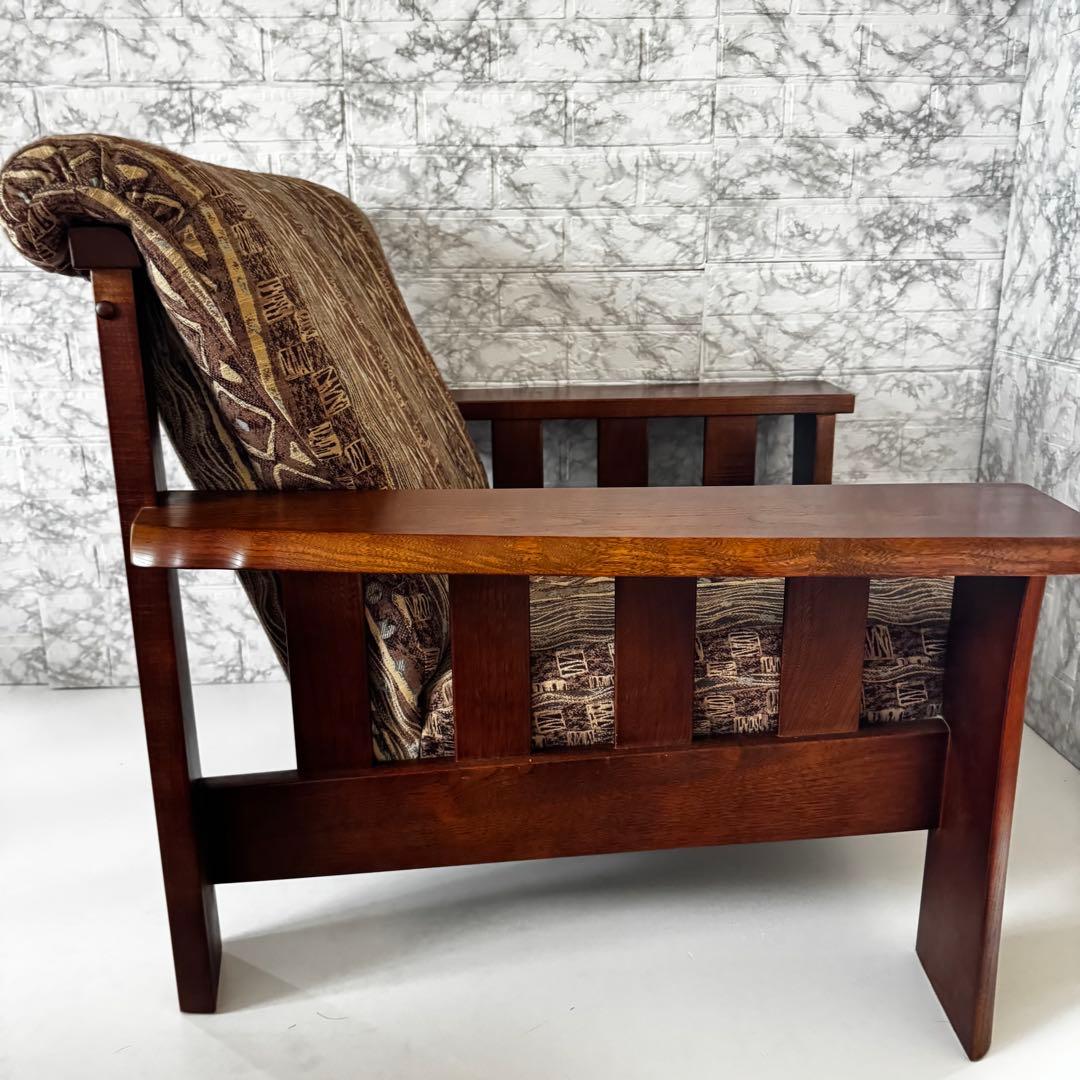 ①美品　KARIMOKU カリモク　シングルソファ　アームチェア　高級　国産家具