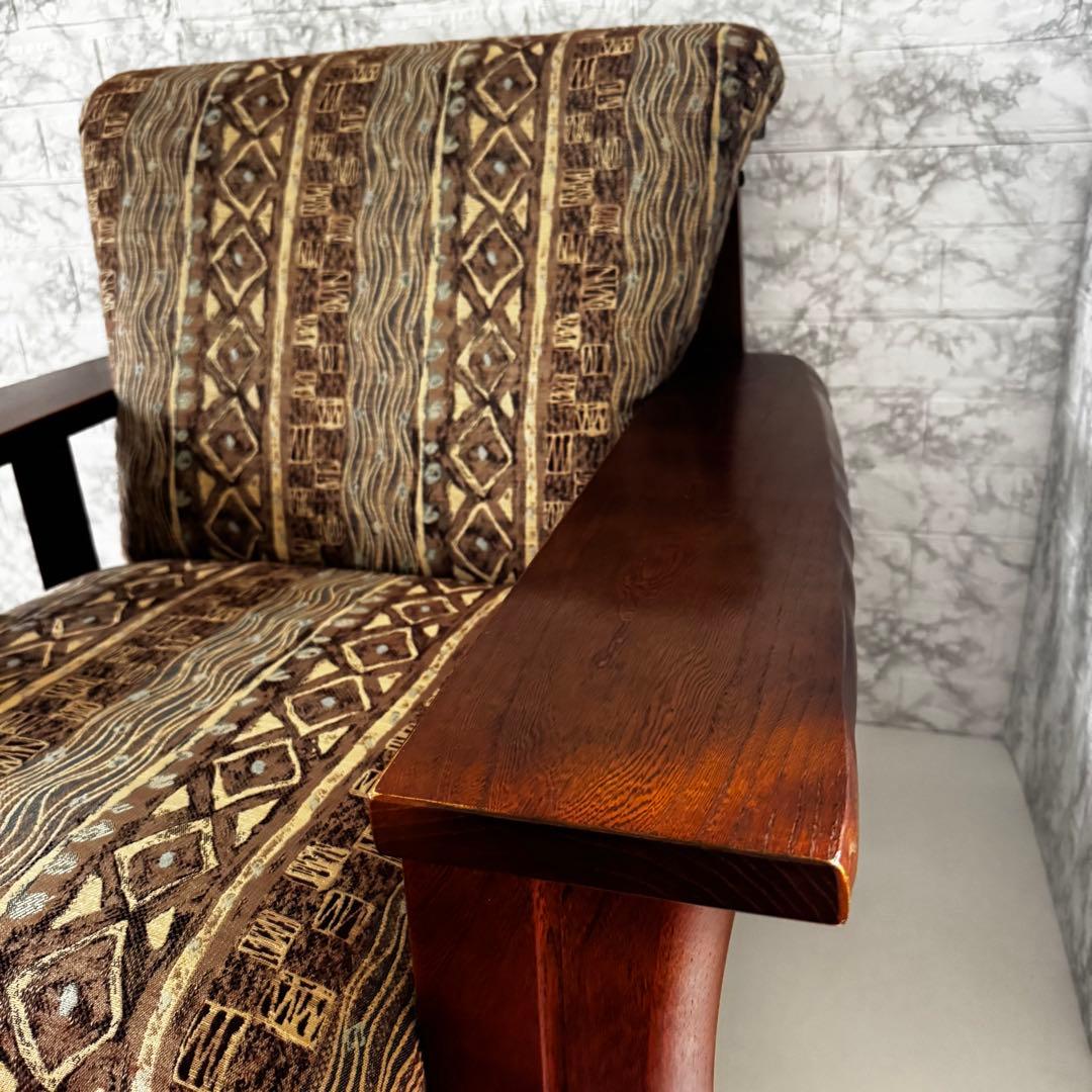 ①美品　KARIMOKU カリモク　シングルソファ　アームチェア　高級　国産家具