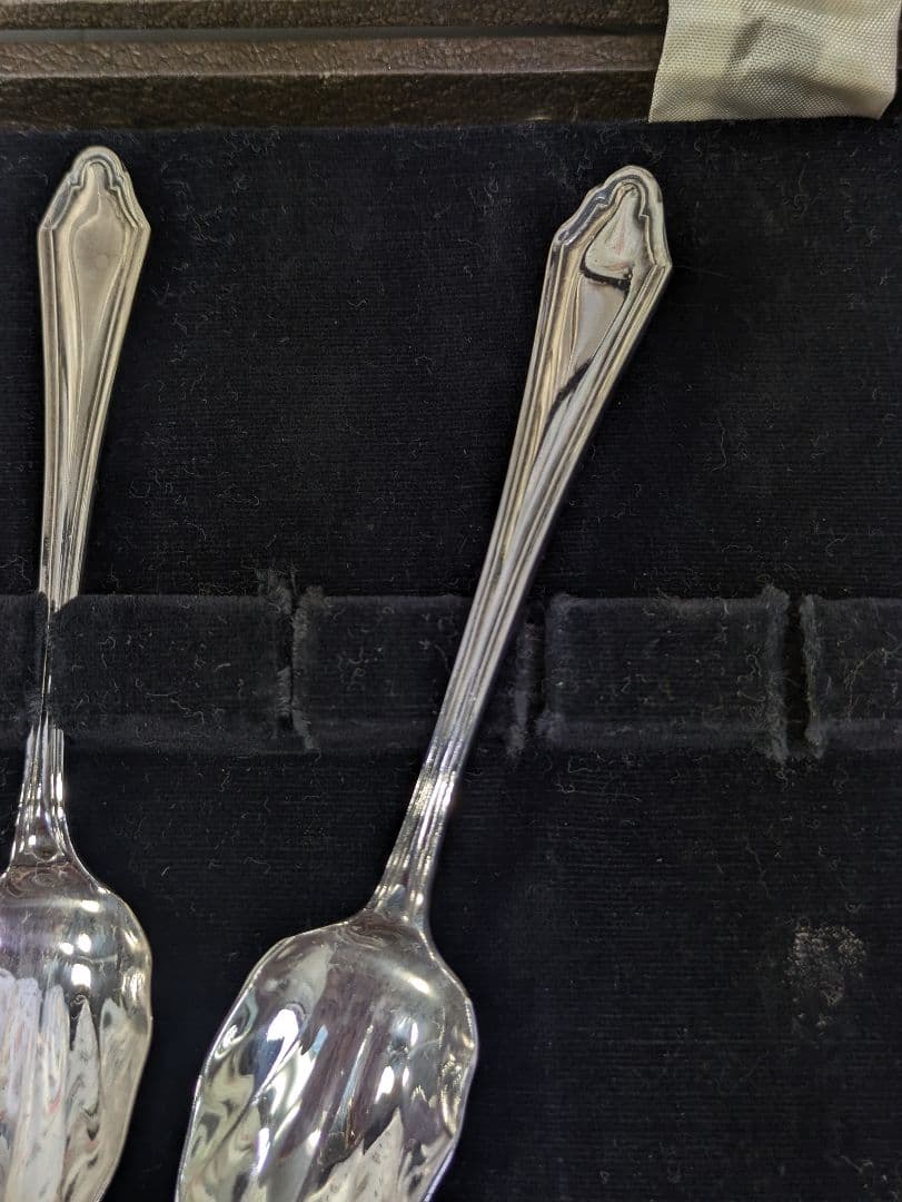 イギリス アンティーク シルバープレート スプーン ６本 ケース入り