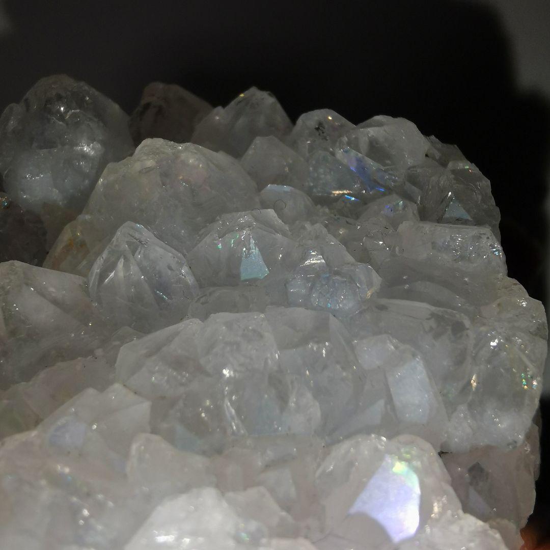 原石 天然レインボークオーツ アナンダライト クラスター 97g