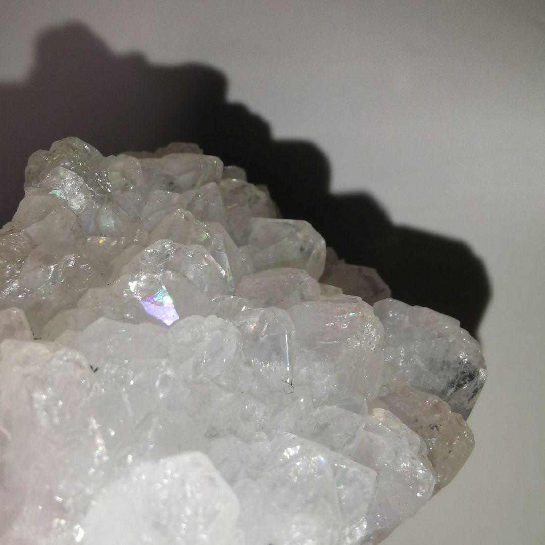 原石 天然レインボークオーツ アナンダライト クラスター 97g