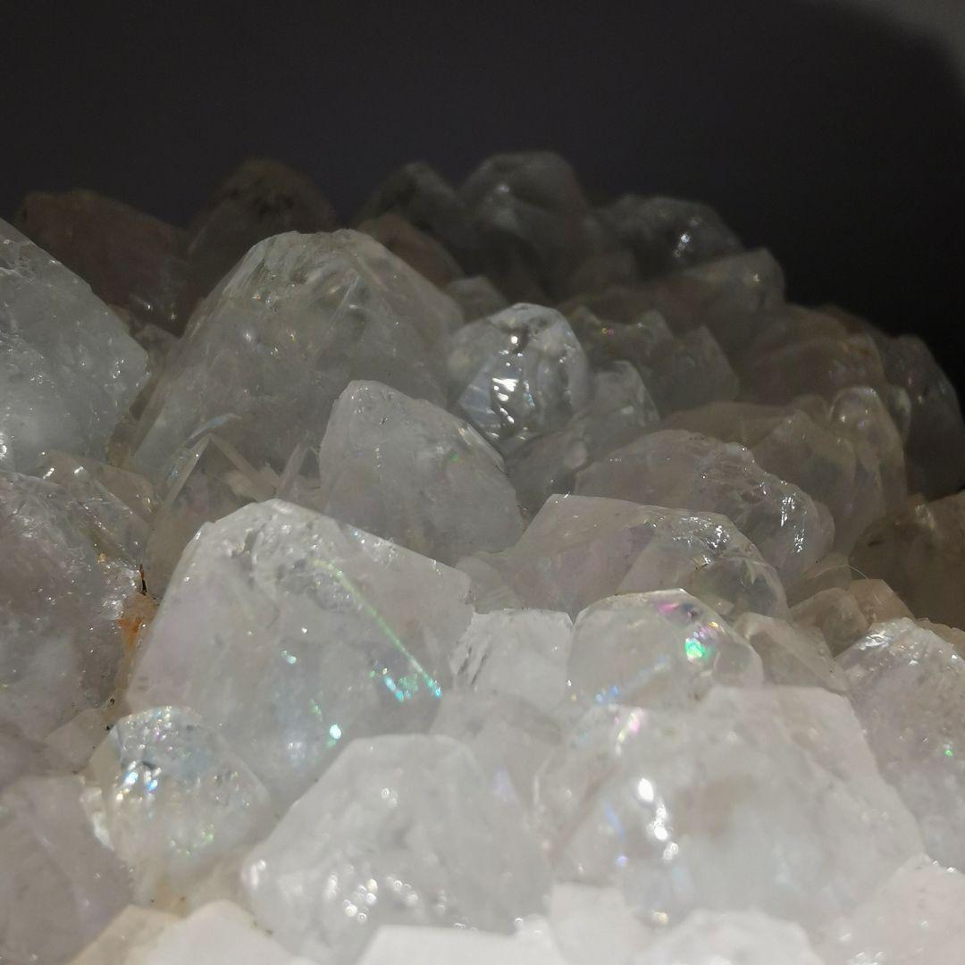 原石 天然レインボークオーツ アナンダライト クラスター 97g