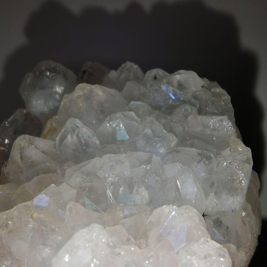 原石 天然レインボークオーツ アナンダライト クラスター 97g