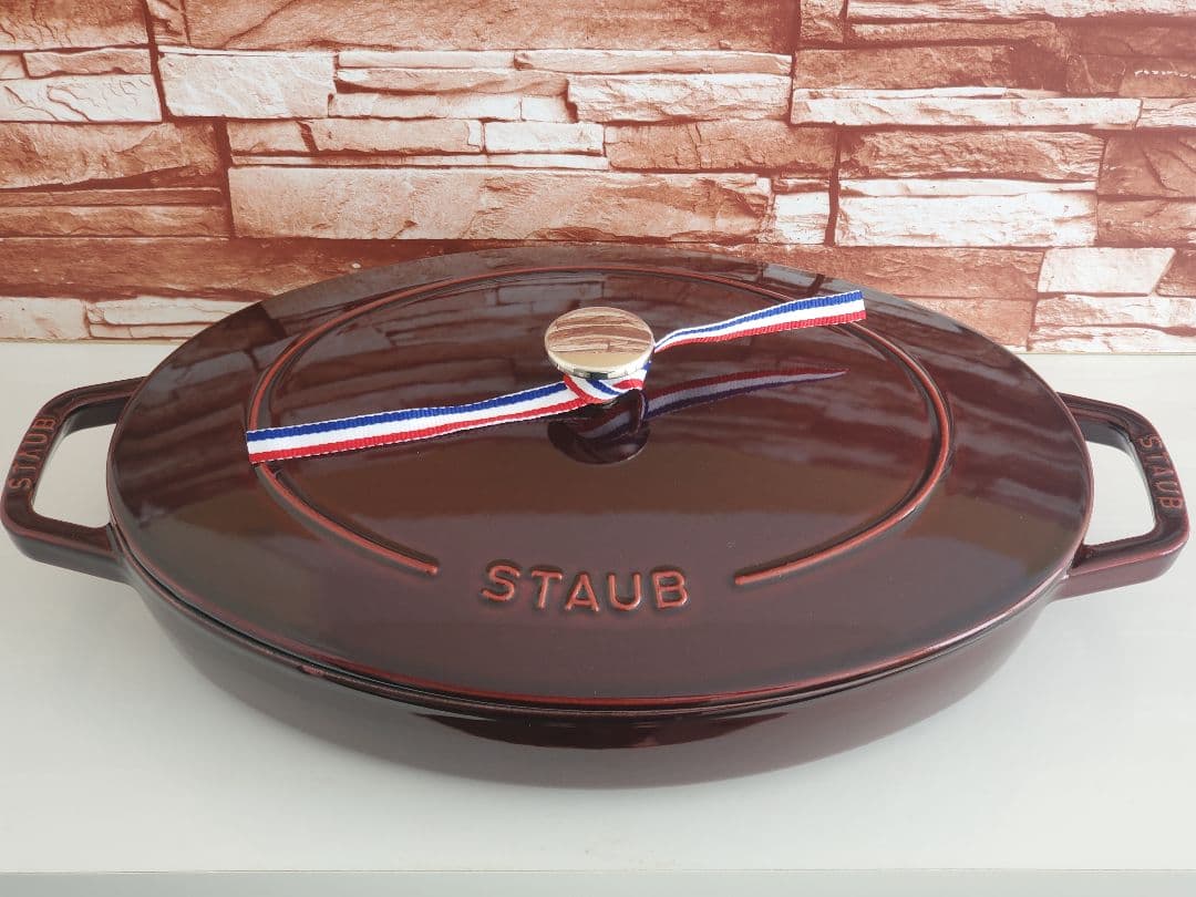 【極美品/週末価格】staub オーバル ホットプレート 33cm大型
