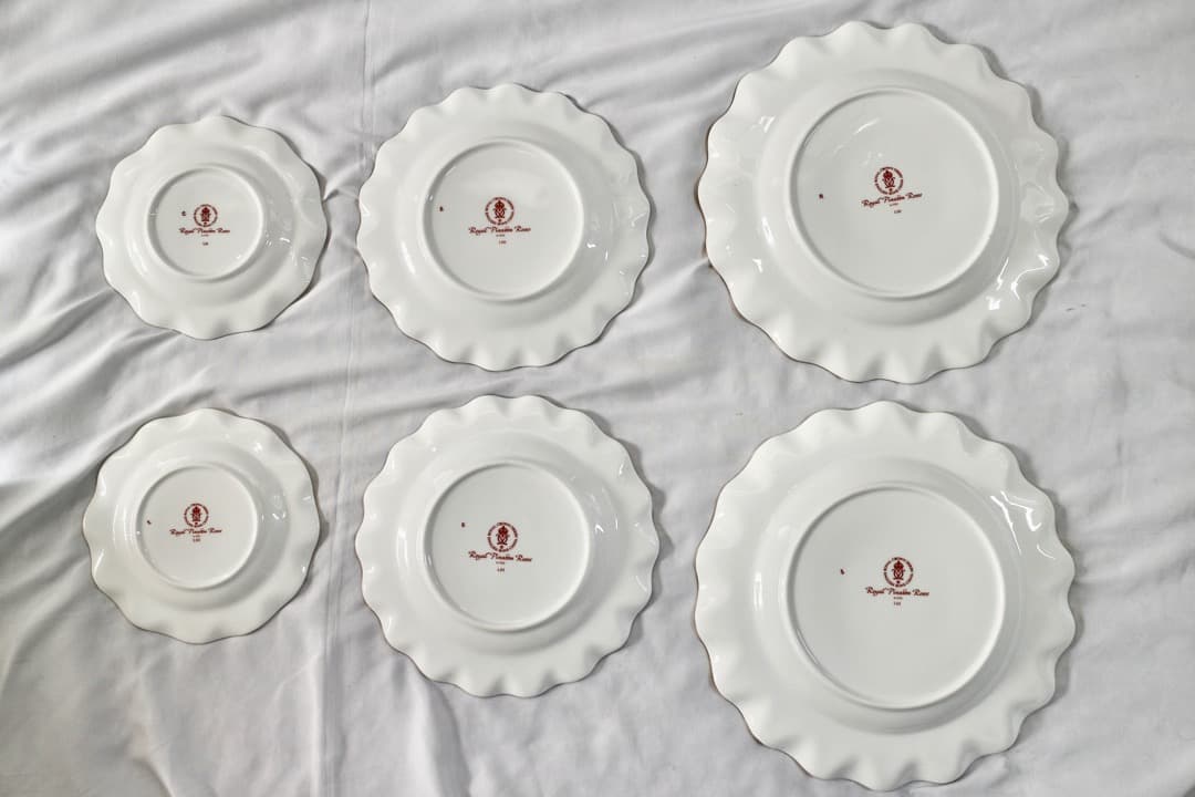 ロイヤルクラウンダービー ピンクストンローズ プレート6枚セット 小中大 皿