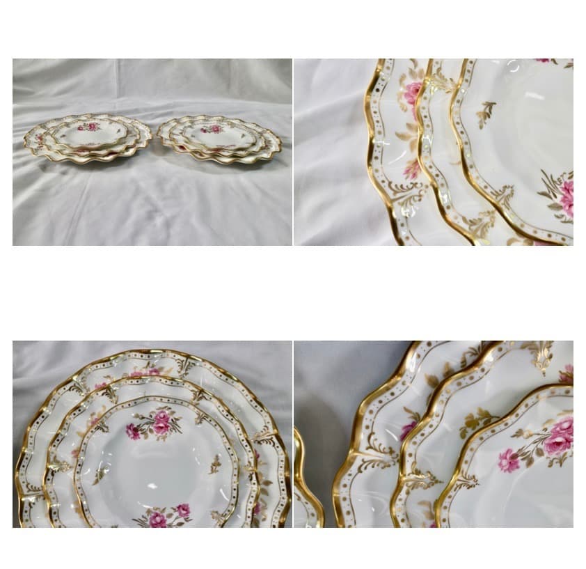 ロイヤルクラウンダービー ピンクストンローズ プレート6枚セット 小中大 皿