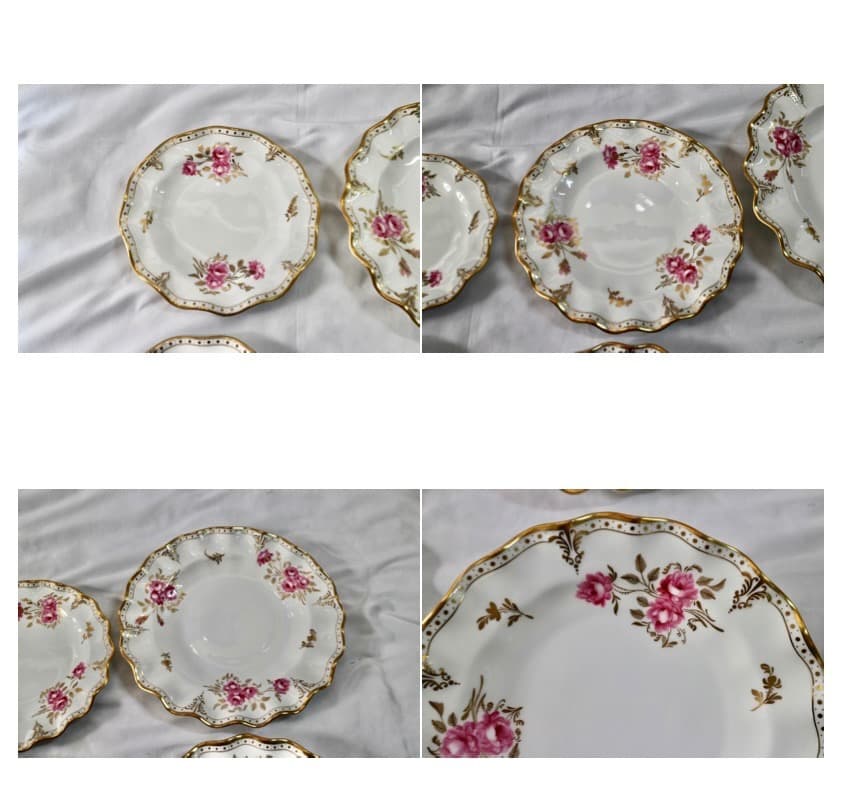 ロイヤルクラウンダービー ピンクストンローズ プレート6枚セット 小中大 皿