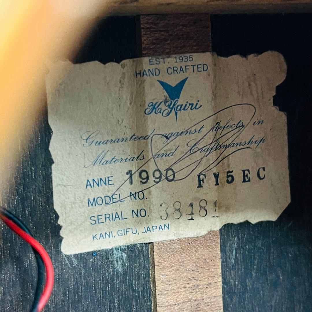 希少 K.Yairi ビンテージエレアコ FY5EC カッタウェイ 1990年製 - メルカリ