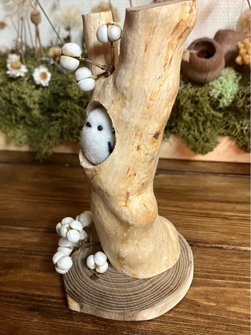 羊毛フェルト　シマエナガ