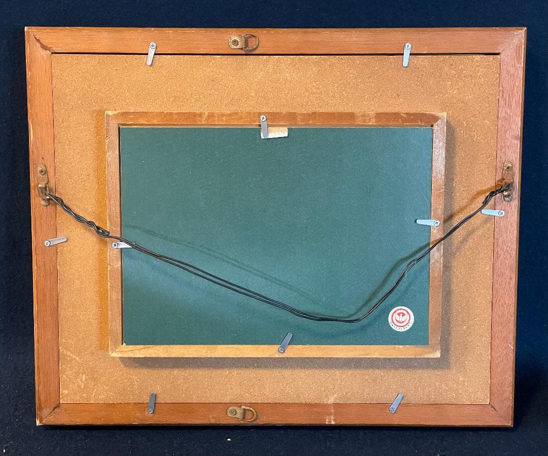 「真作」鈴木福男「古城」風景画　油彩画　額装　サイン有り　SM号