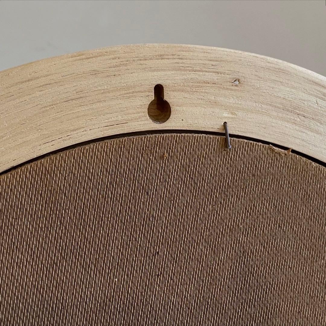 古い木枠オーバルミラー　壁付け　鏡　レトロ　ウォールミラー