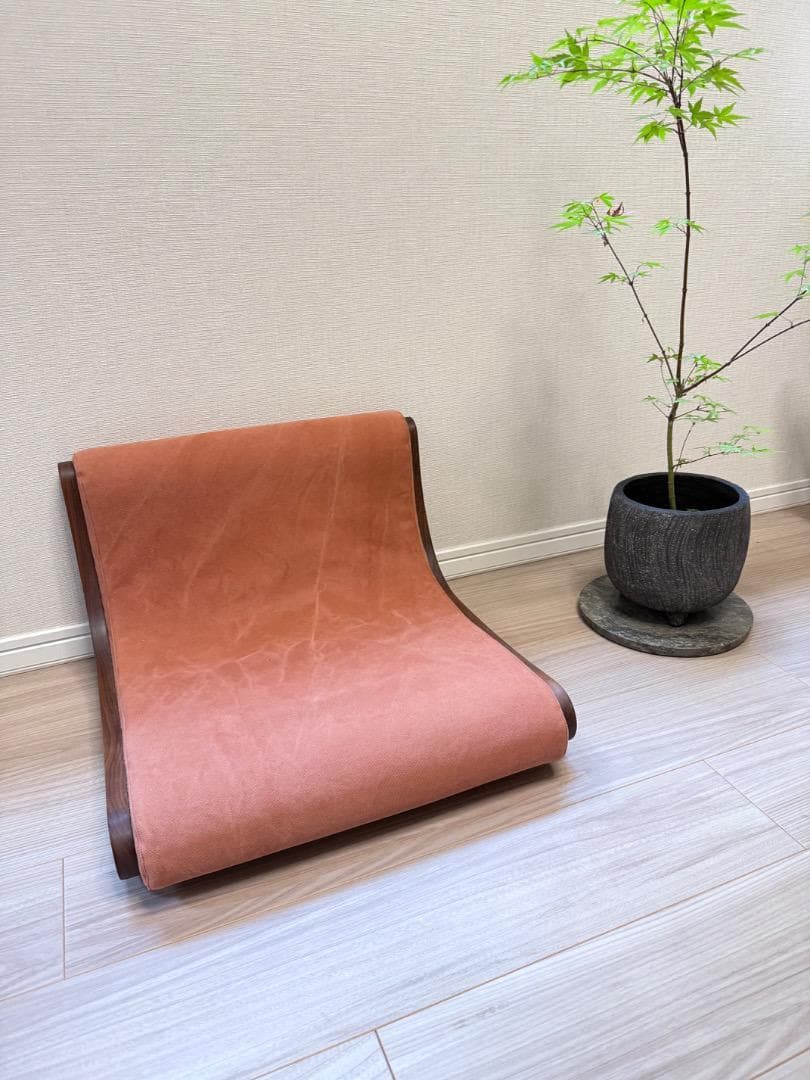 【mm】広松木工 COTTA チェア ダークグレー×オレンジ2組セット