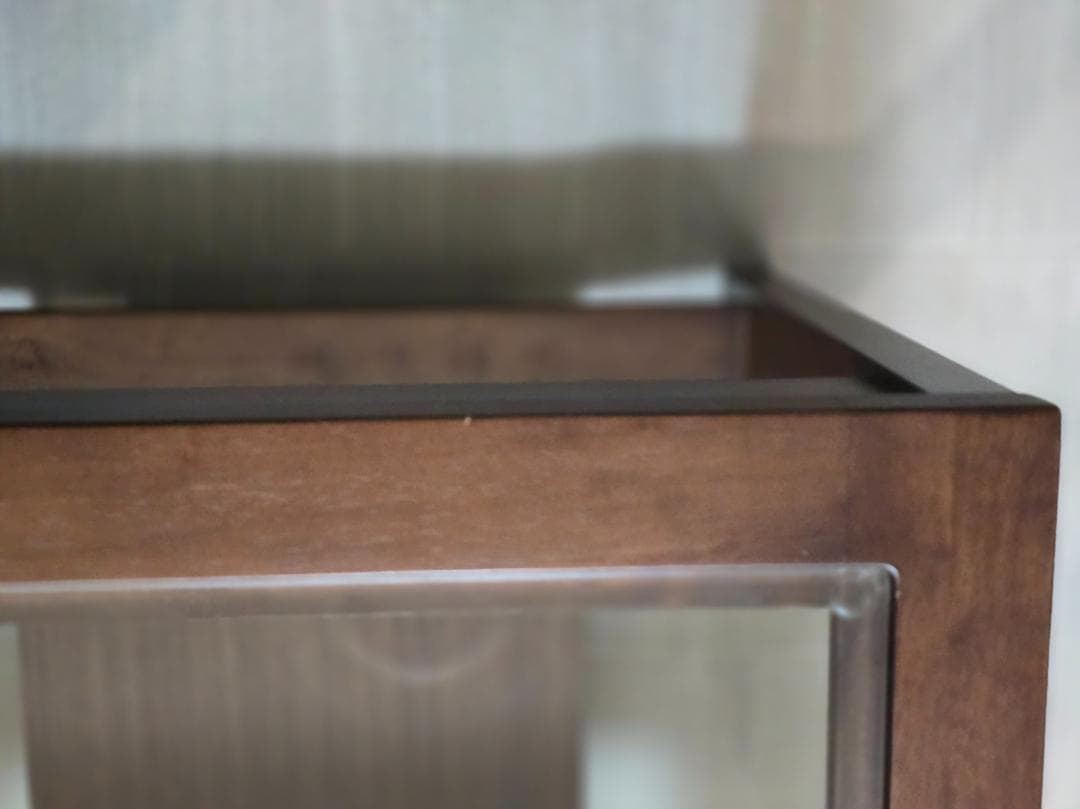 ブラウン センターテーブル 引き出し式