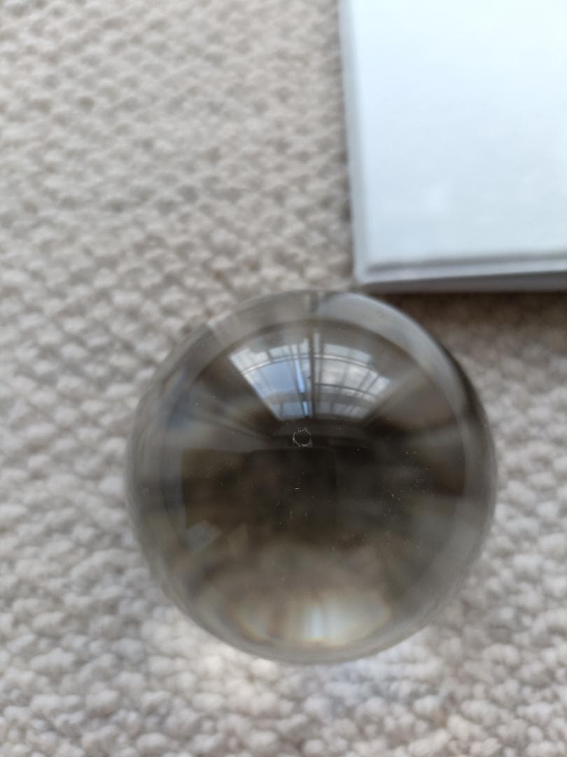 天然水晶玉 ロッククリスタル 54.5㎜ 224.9g 鑑別書付き 無色透明丸玉