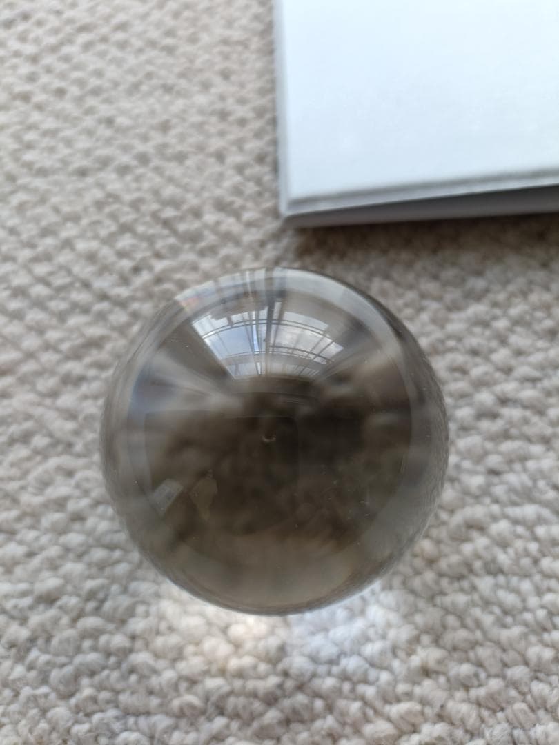 天然水晶玉 ロッククリスタル 54.5㎜ 224.9g 鑑別書付き 無色透明丸玉