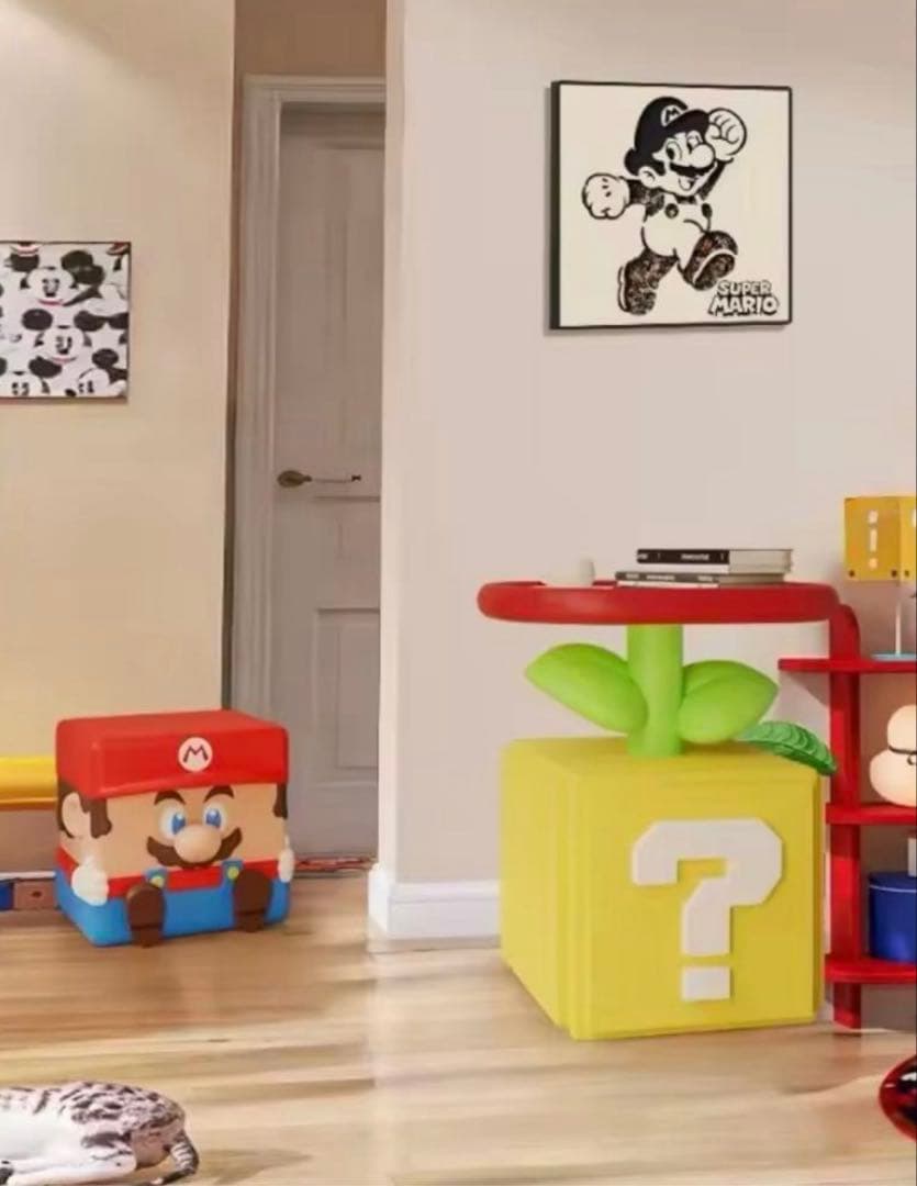 スーパーマリオ　?ボックス　フラワーテーブル　インテリア　特大 　オブジェ