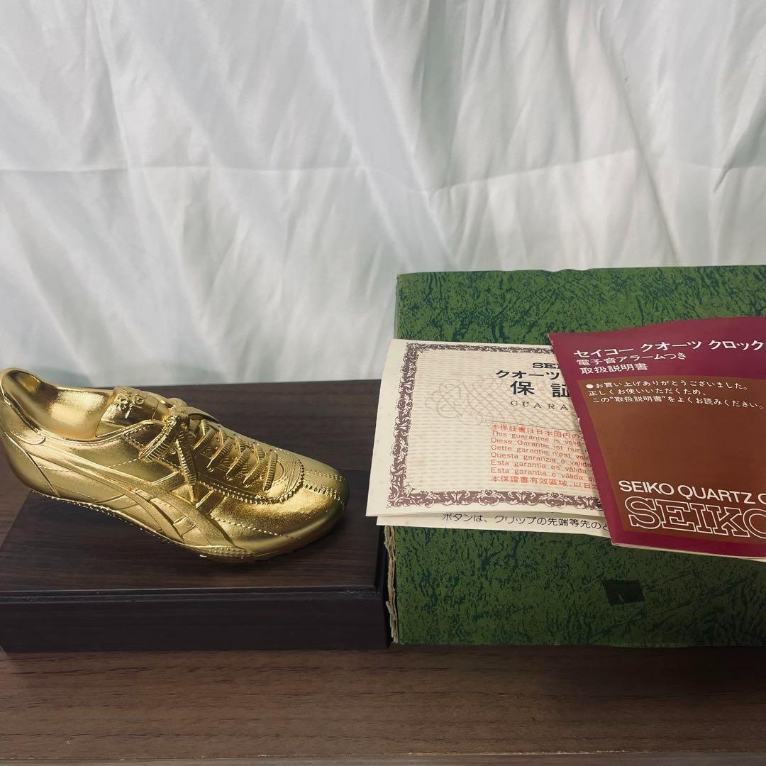 【超希少】アシックス　タイガー　ゴールド　スパイク　置き時計 コレクターアイテム